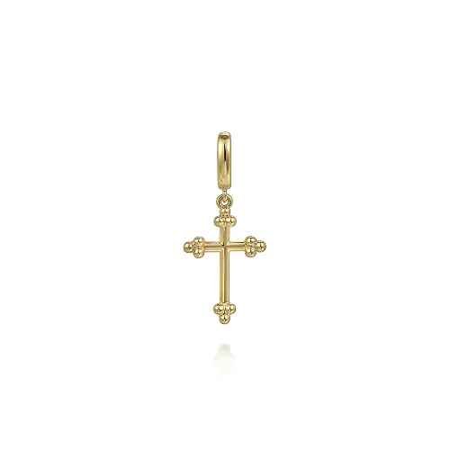 Yellow 14 Karat Bujukan Cross Clip Charms