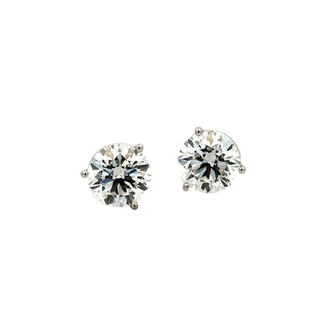 Prong Studs Earrings | 14k White