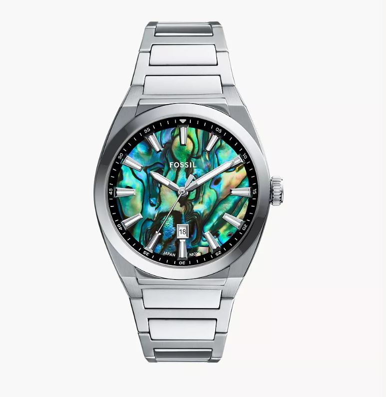 Everett Three-Hand Date Stainless Steel Watch