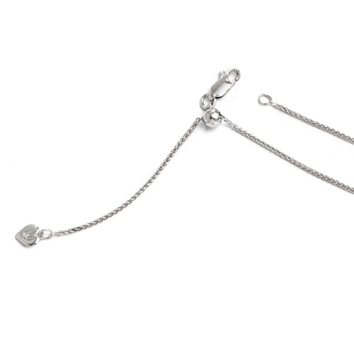 1.3Mm Adjustable Wheat Chain| Sterling Silver