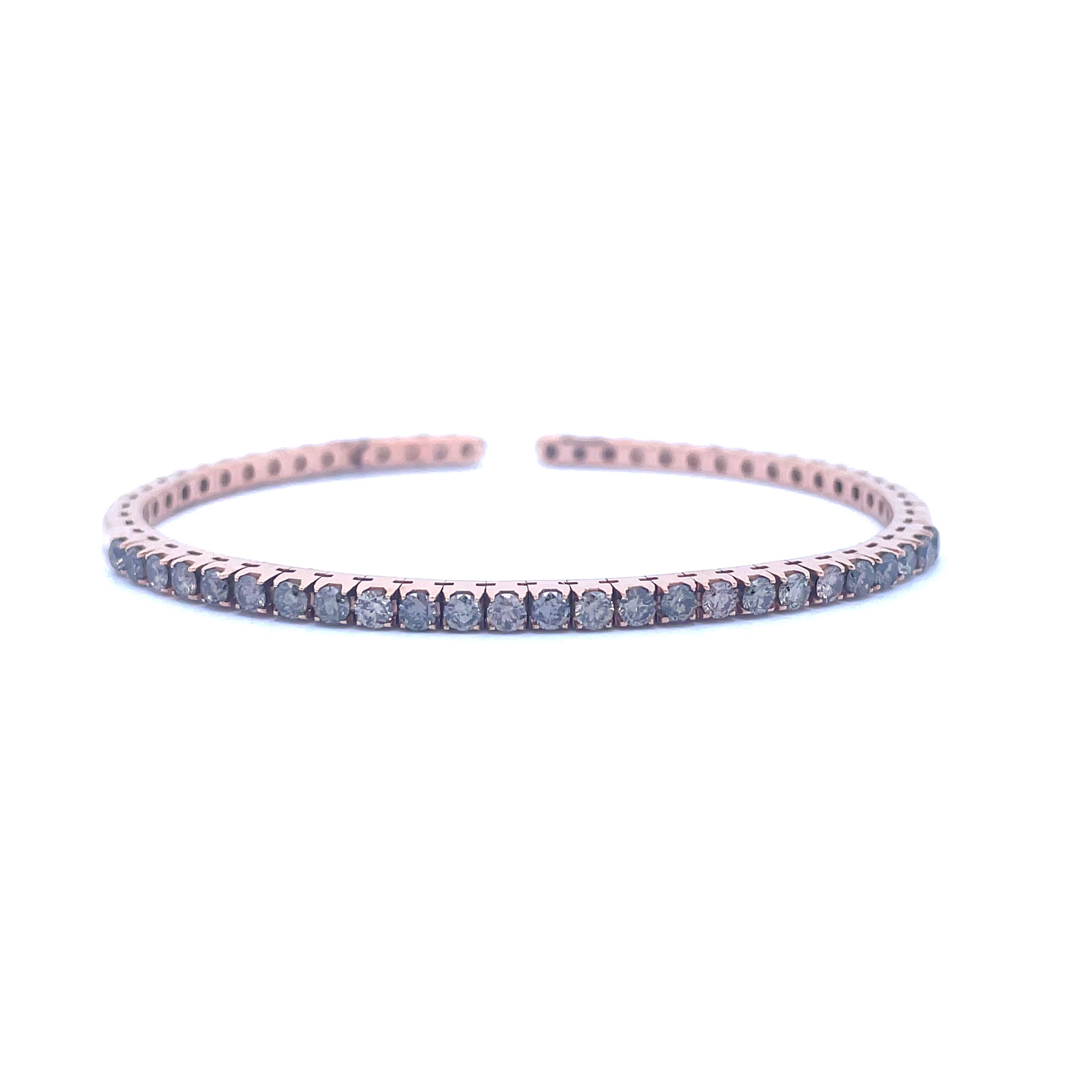 Prong Set Cuff Bracelet | 18k Rose