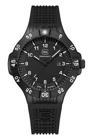Encased in a gunmetal sandblasted stainless steel housing, the black d