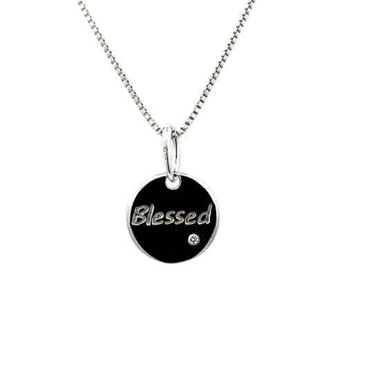 "Blessed" Pendant | Sterling Silver