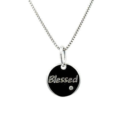 "Blessed" Pendant | Sterling Silver