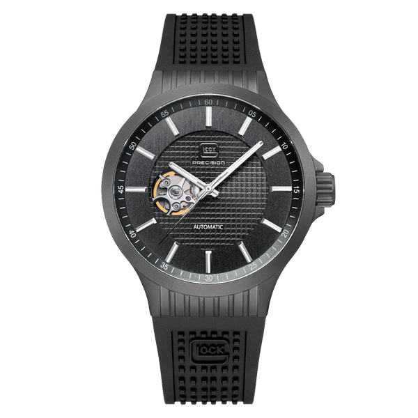 Black Stainless Steel Precision Glock, Black Mesh Strap Watch

Encas