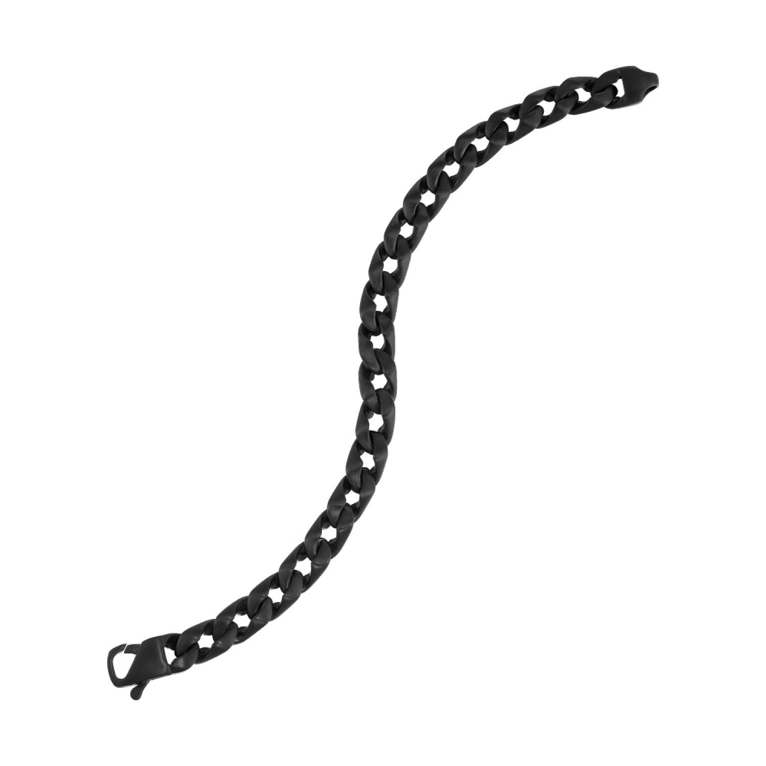 Black Stainless Steel Link Style Bracelet Fashion Jewelry