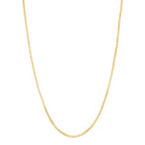 Yellow 14 Karat Diamond Cut 1.1Mm Solid Box Chain, Adjustable Chain Length 20