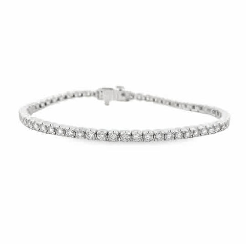 Traditional Tennis Bracelet | 14k White