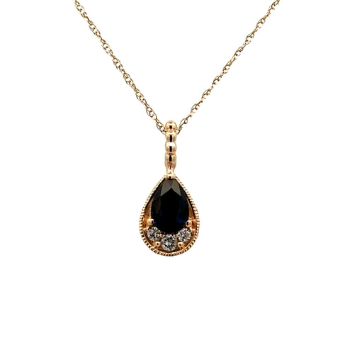 Teardrop Necklace | 14k Yellow (0.50ct Pear)