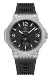 Silver Steel Case with Dark  Silicone Strap Glock Watch