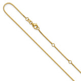 Leslie's 14K 1mm Box 18+1in+1in Adjustable Chain