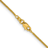 Yellow 14 Karat .8Mm D/C Quadra Wheat Chain Length 16