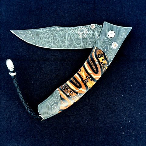 Folding Knife | Hand-Forged Damascus