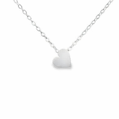 Sterling Silver Heart worn on an 18'' Sterling Silver Plated Chain, I Love You More