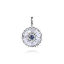 White Sterling Silver Bujukan Collection, Medallion 24Mm Pendant With