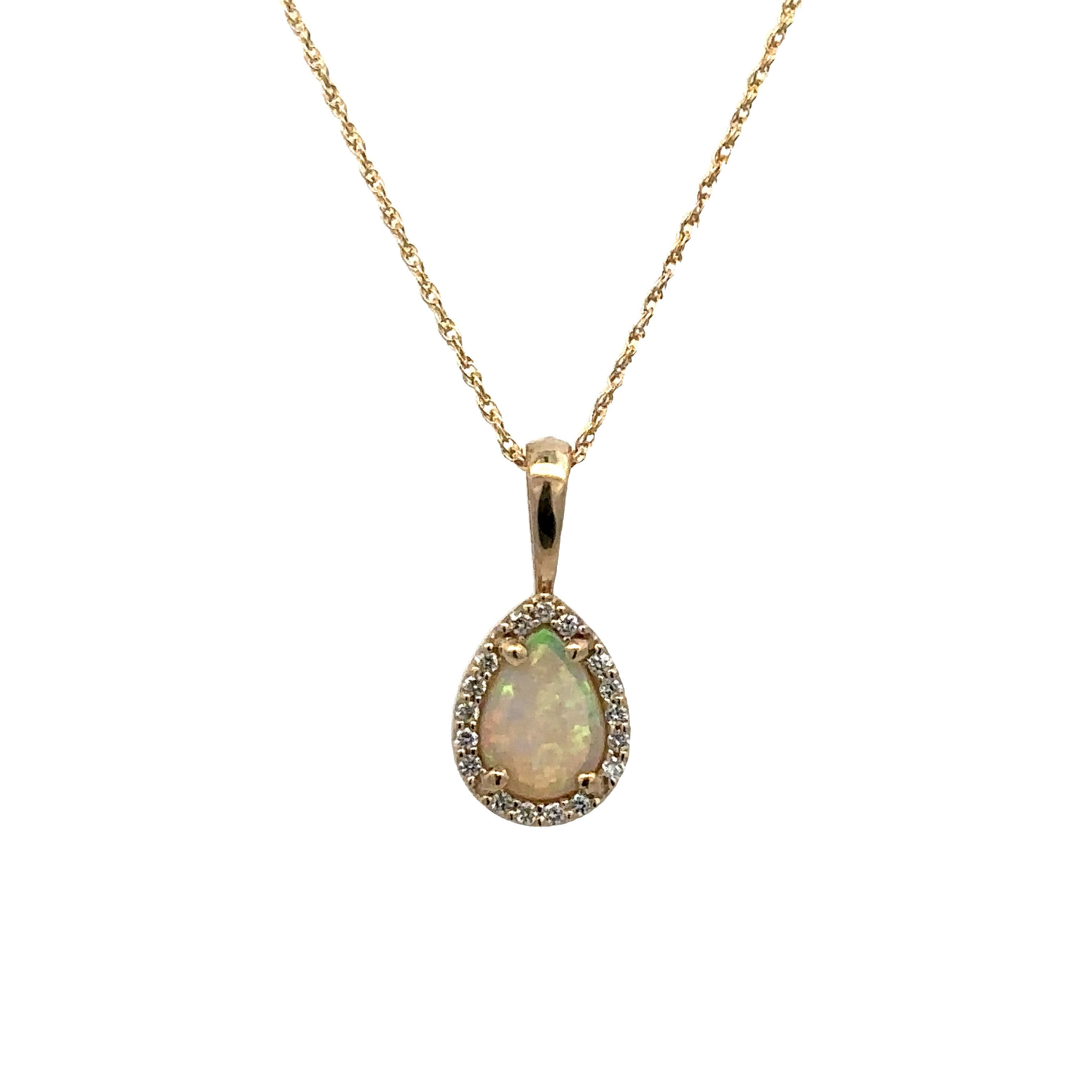 Halo Necklace | 14k Yellow