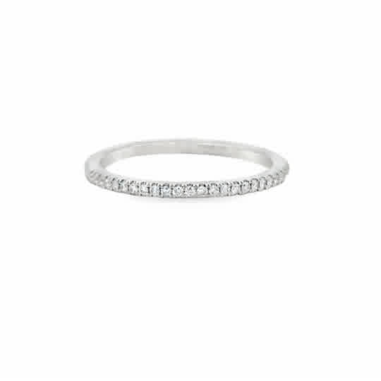 14 Karat White Gold Anniversary Ring Set With .10ctw Round Diamonds