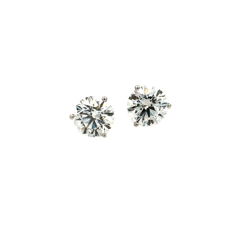 Prong Studs Earrings | 14k White