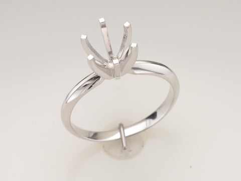 White 14 Karat Six Prong Solitaire To Hold 1.50Ct Round Stone (7.30 -