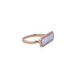 Horizontal Halo Fashion Ring | 14k Yellow (1.05ct Mother of Pearl)