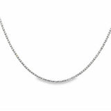 White 14 Karat Diamond Cut 1.2Mm Solid Bird Cage Chain Length 18