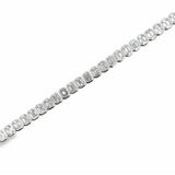 White 18 Karat North-South Bezel Set Tennis Bracelet Length 7 With 52