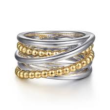 Tt Ss/14Kt Bujukan Collection, Multi Row Ring Size 7