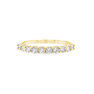 "U" Basket Shared Prong Anniversary Ring | 14k Yellow