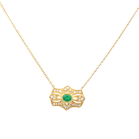 Vintage Necklace | 18k Yellow (0.26ct Oval)