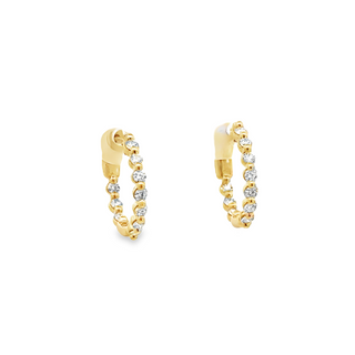 Inside Out Huggie Hoop Earrings | 14k Yellow
