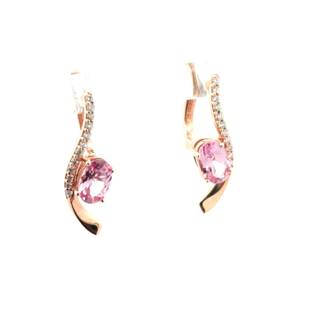 Halo Dangle Earrings | 14k Rose