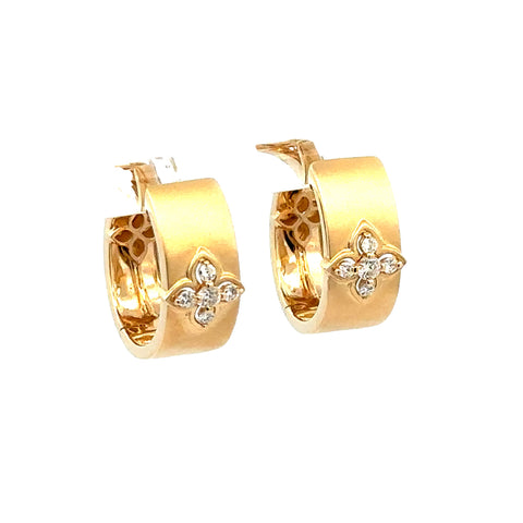 Wide Hoop Earrings | 14k Yellow