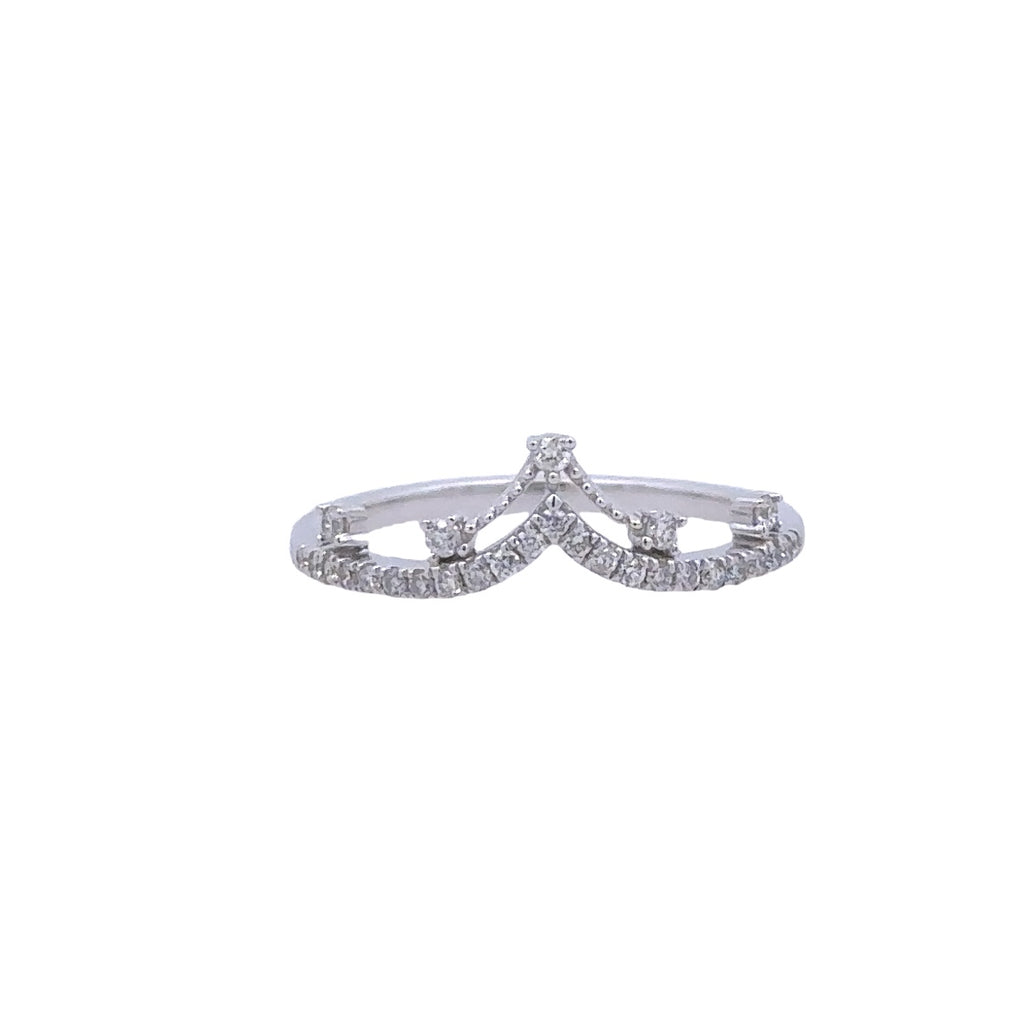 "V" Fashion Ring | 10k White
