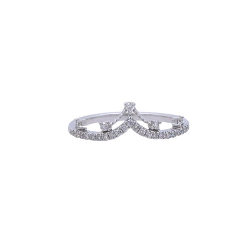 "V" Fashion Ring | 10k White