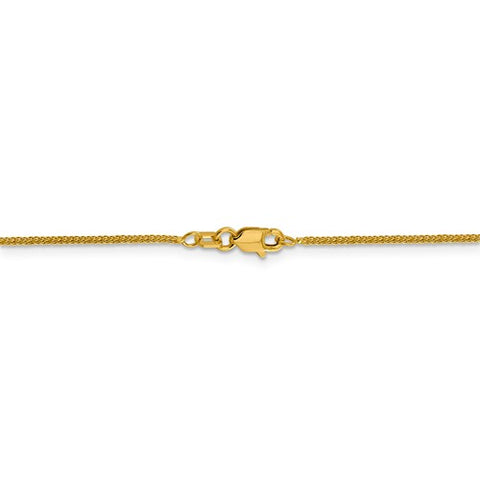 .8Mm D/C Quadra Wheat Chain | 14k Yellow
