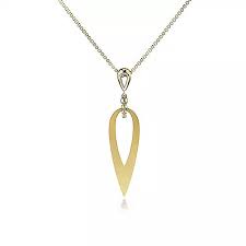 Yellow 14 Karat Modern Teardrop Pendant