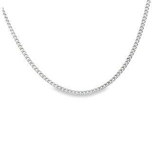 Curb Chain | White Sterling