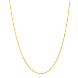 Yellow 14 Karat 1.25Mm Solid Twist Sparkle Criss Cross Chain Length 18