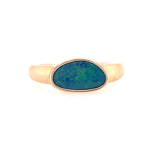 Oval Bezel Fashion Ring | 14k Yellow