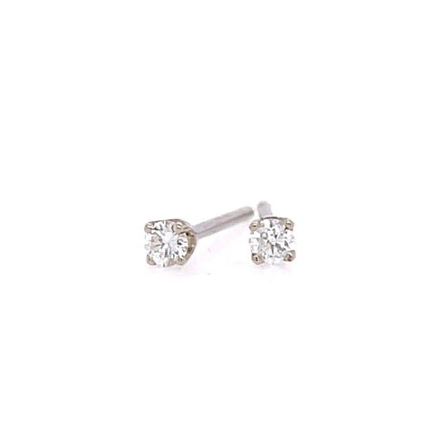 Stud Earrings | 14k White