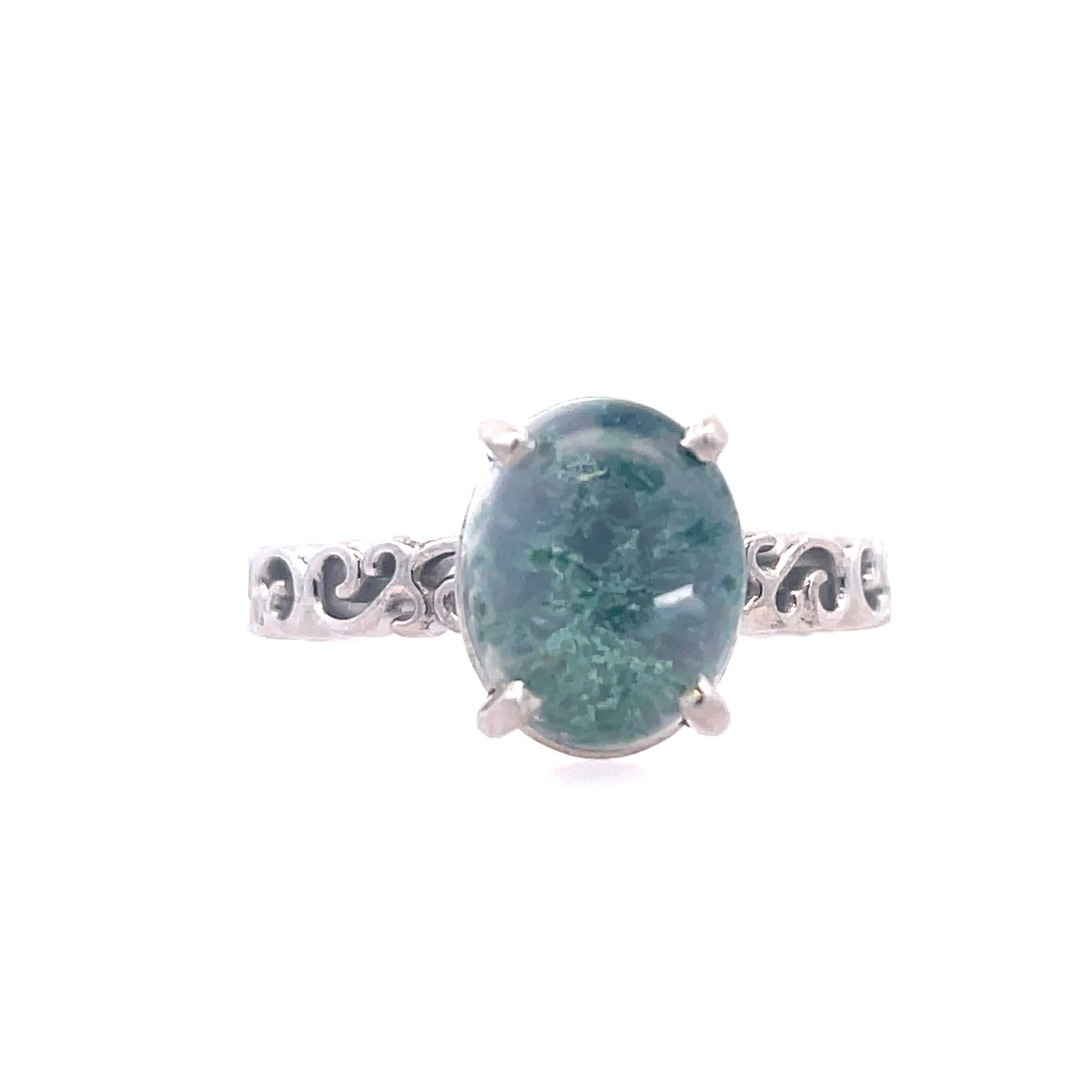 Scroll Band Fashion Ring | 10k White
