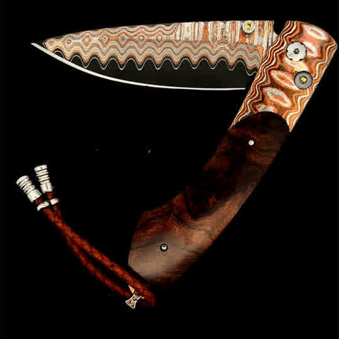 The Spearpoint 'Rustic' | 'Wave' Mokume, Inlaid With Scale In Desert Ironwood
