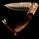 The Spearpoint 'Rustic' | 'Wave' Mokume, Inlaid With Scale In Desert Ironwood