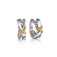 Intricate Hoop Earrings | 14k Yellow/925 Sterling Silver