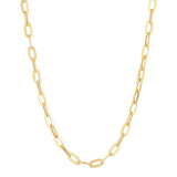 Yellow 14 Karat 2.95Mm Hollow Flat Paperclip Chain Length 18