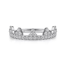 Crown Stackable Fashion Ring | 14k White