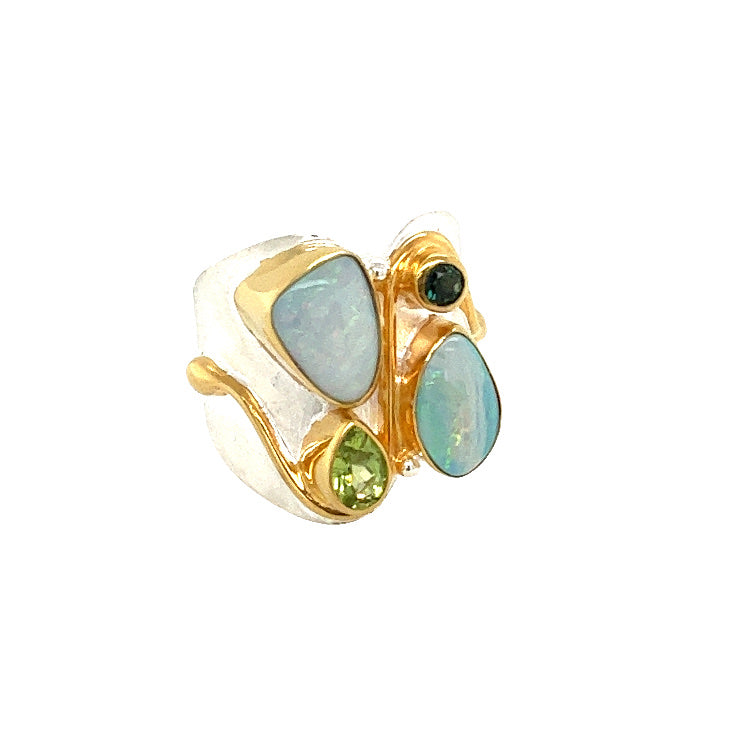 Bezel Set Fashion Ring | 22k Vermeil Gold