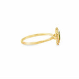 Elegant Yellow Gold Halo Ring