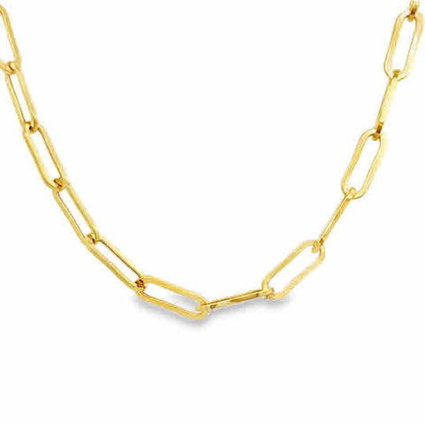 Yellow 14 Karat 3.15Mm Paperclip Chain Length 20