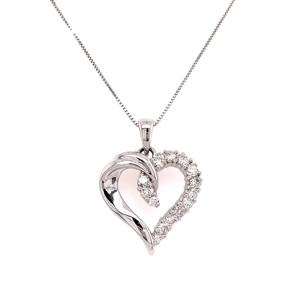 Heart Pendant | 14k White